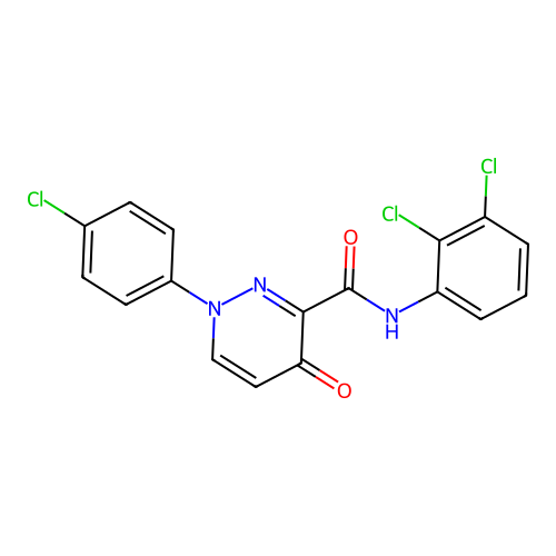 1-(4-chlorophenyl)-N-(2,3-dichlorophenyl)-4-oxo-1,4-dihydropyridazine-3-carboxamide structure
