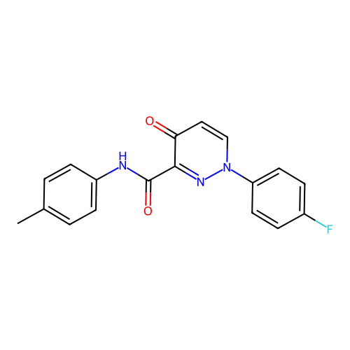 1-(4-fluorophenyl)-N-(4-methylphenyl)-4-oxo-1,4-dihydropyridazine-3-carboxamide structure