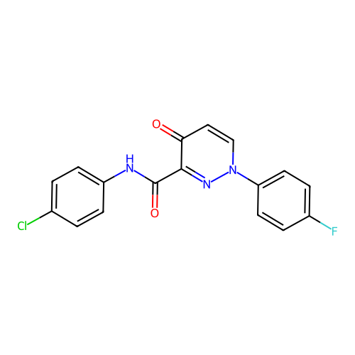 N-(4-chlorophenyl)-1-(4-fluorophenyl)-4-oxo-1,4-dihydropyridazine-3-carboxamide structure
