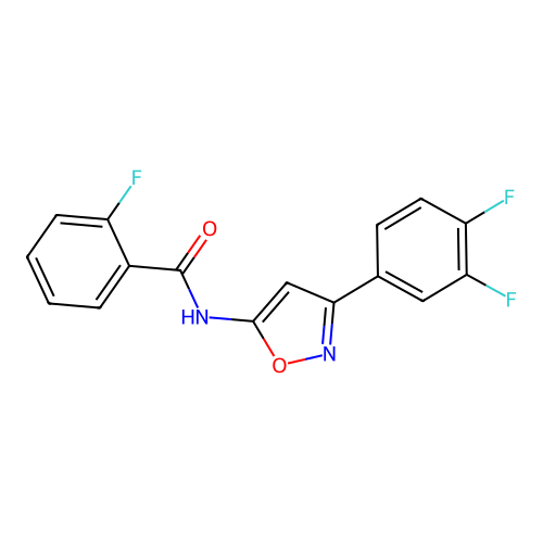 N-[3-(3,4-difluorophenyl)-1,2-oxazol-5-yl]-2-fluorobenzamide structure