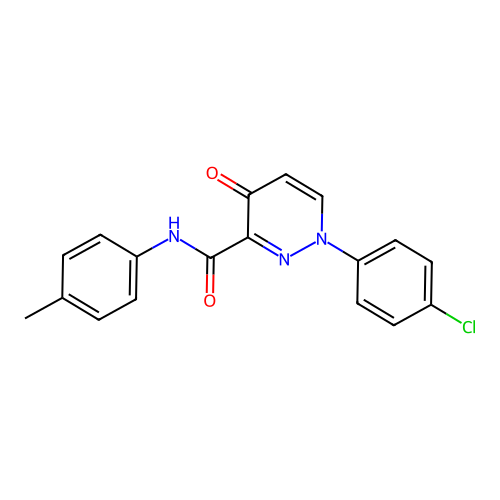 1-(4-chlorophenyl)-N-(4-methylphenyl)-4-oxo-1,4-dihydropyridazine-3-carboxamide structure