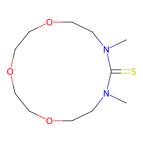4,6-Dimethyl-1,9,12-trioxa-4,6-diazacyclotetradecane-5-thione structure