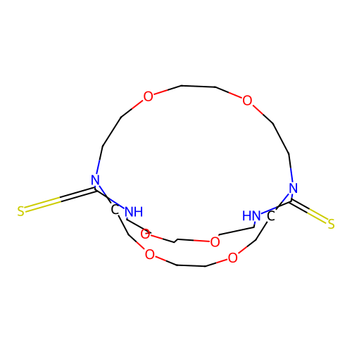 6,9,17,20,25,28-Hexaoxa-1,3,12,14-tetraazabicyclo[12.8.8]triacontane-2,13-dithione structure
