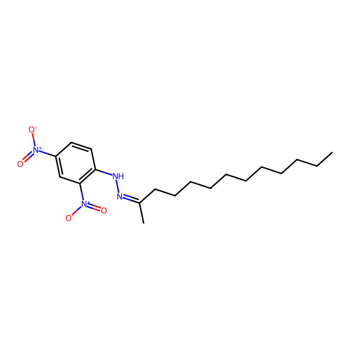 2,4-dinitro-N-(tridecan-2-ylideneamino)aniline structure