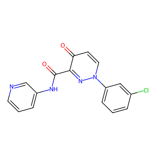 1-(3-chlorophenyl)-4-oxo-N-(pyridin-3-yl)-1,4-dihydropyridazine-3-carboxamide structure