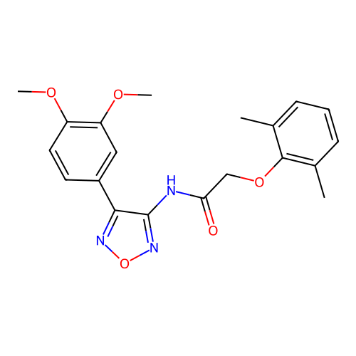 N-[4-(3,4-dimethoxyphenyl)-1,2,5-oxadiazol-3-yl]-2-(2,6-dimethylphenoxy)acetamide structure