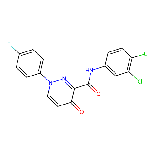 N-(3,4-dichlorophenyl)-1-(4-fluorophenyl)-4-oxo-1,4-dihydropyridazine-3-carboxamide structure