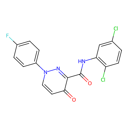 N-(2,5-dichlorophenyl)-1-(4-fluorophenyl)-4-oxo-1,4-dihydropyridazine-3-carboxamide structure