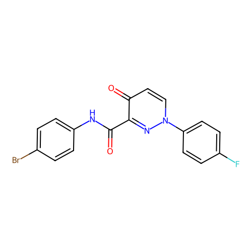 N-(4-bromophenyl)-1-(4-fluorophenyl)-4-oxo-1,4-dihydropyridazine-3-carboxamide structure