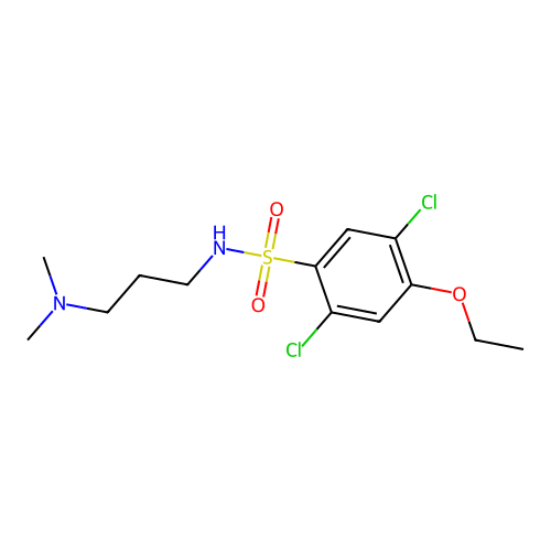 2,5-dichloro-N-[3-(dimethylamino)propyl]-4-ethoxybenzenesulfonamide structure