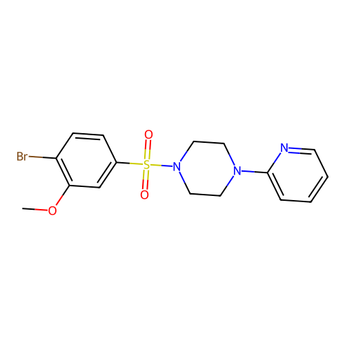 1-[(4-Bromo-3-methoxyphenyl)sulfonyl]-4-(2-pyridinyl)piperazine structure