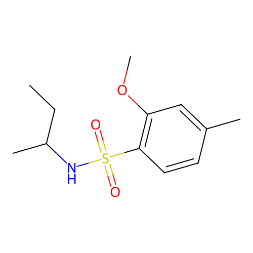 N-butan-2-yl-2-methoxy-4-methylbenzenesulfonamide structure