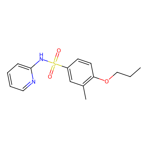3-methyl-4-propoxy-N-pyridin-2-ylbenzenesulfonamide structure