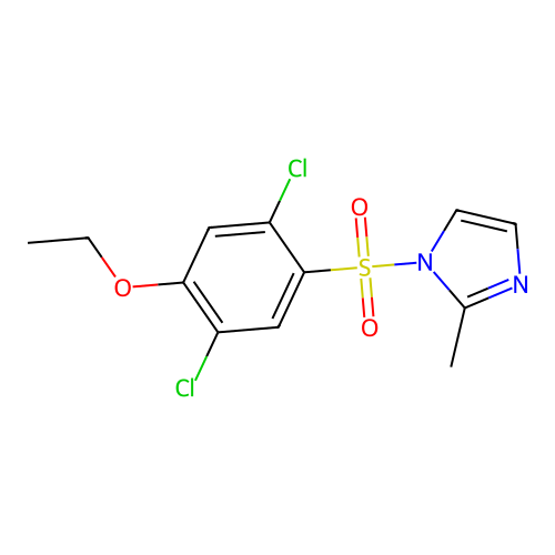 1-((2,5-dichloro-4-ethoxyphenyl)sulfonyl)-2-methyl-1H-imidazole structure