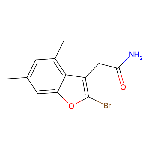 2-(2-Bromo-4,6-dimethyl-1-benzofuran-3-yl)acetamide structure