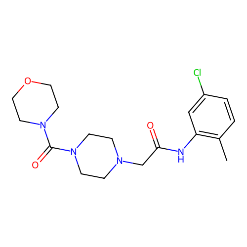 N-(5-chloro-2-methylphenyl)-2-[4-(morpholine-4-carbonyl)piperazin-1-yl]acetamide structure