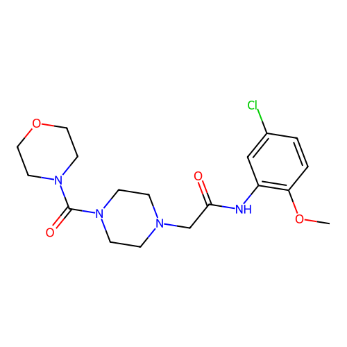 N-(5-chloro-2-methoxyphenyl)-2-[4-(morpholine-4-carbonyl)piperazin-1-yl]acetamide structure