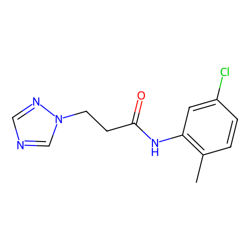 N-(5-chloro-2-methylphenyl)-3-(1H-1,2,4-triazol-1-yl)propanamide structure