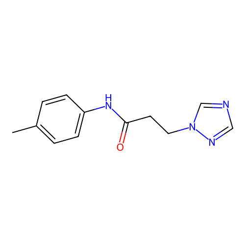 N-(4-methylphenyl)-3-(1H-1,2,4-triazol-1-yl)propanamide structure