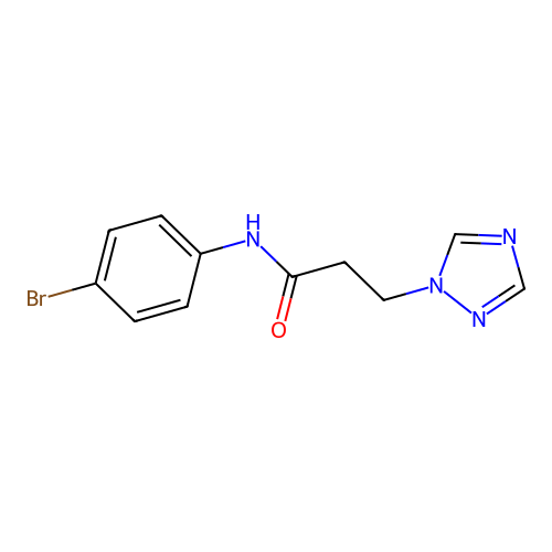 N-(4-bromophenyl)-3-(1H-1,2,4-triazol-1-yl)propanamide structure