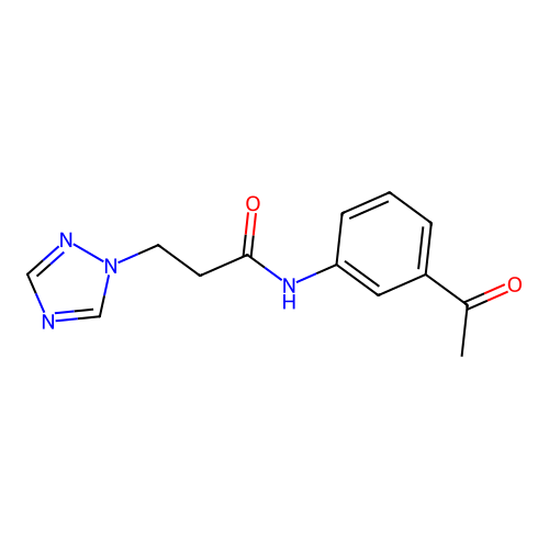 N-(3-acetylphenyl)-3-(1H-1,2,4-triazol-1-yl)propanamide structure