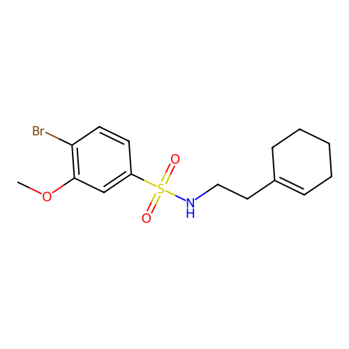 4-bromo-N-[2-(cyclohexen-1-yl)ethyl]-3-methoxybenzenesulfonamide structure