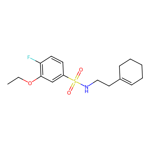 N-(2-(cyclohex-1-en-1-yl)ethyl)-3-ethoxy-4-fluorobenzenesulfonamide structure