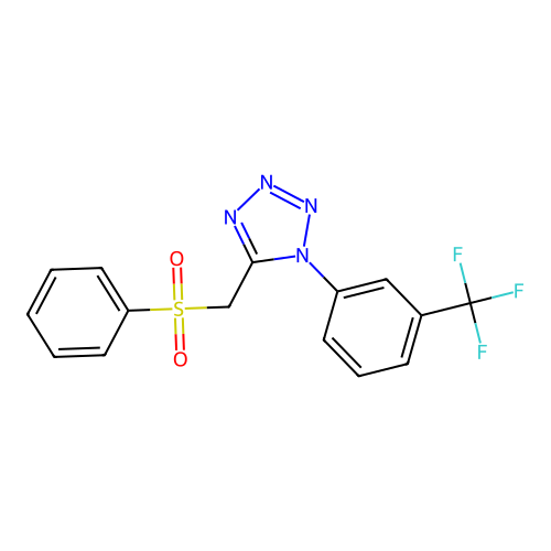 5-[(phenylsulfonyl)methyl]-1-[3-(trifluoromethyl)phenyl]-1H-tetrazole structure