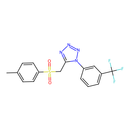 5-{[(4-methylphenyl)sulfonyl]methyl}-1-[3-(trifluoromethyl)phenyl]-1H-tetrazole structure
