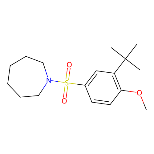1-(3-Tert-butyl-4-methoxyphenyl)sulfonylazepane structure