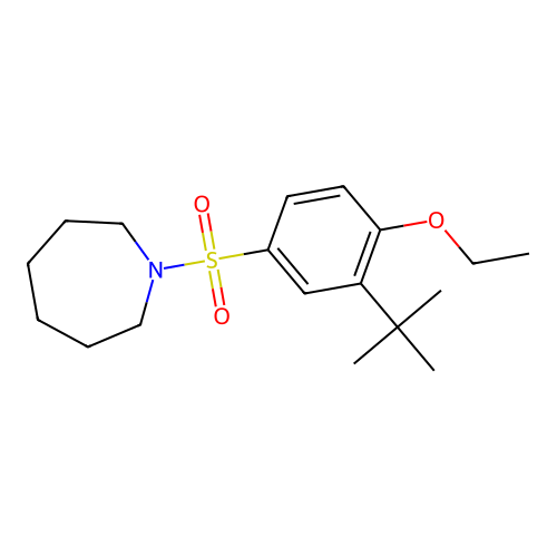 1-((3-(Tert-butyl)-4-ethoxyphenyl)sulfonyl)azepane structure
