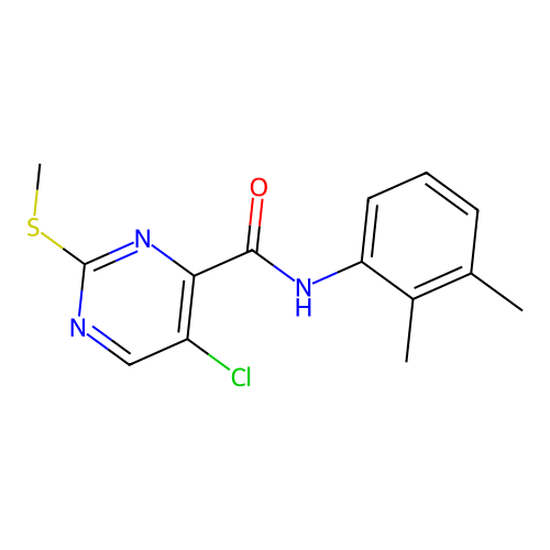 5-chloro-N-(2,3-dimethylphenyl)-2-methylsulfanylpyrimidine-4-carboxamide structure