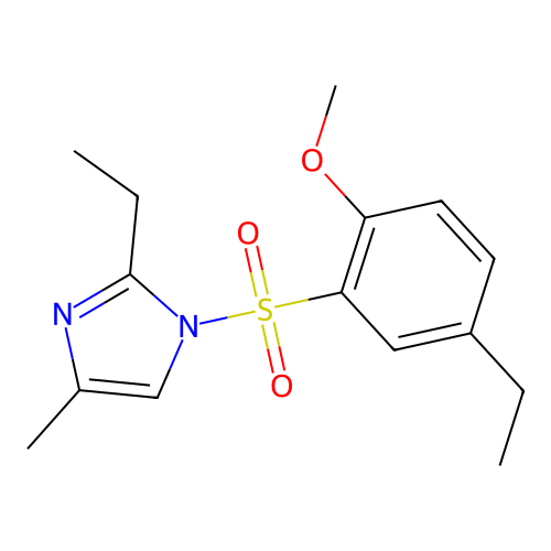 2-Ethyl-1-(5-ethyl-2-methoxyphenyl)sulfonyl-4-methylimidazole structure