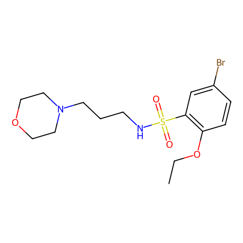 5-bromo-2-ethoxy-N-(3-morpholin-4-ylpropyl)benzenesulfonamide structure