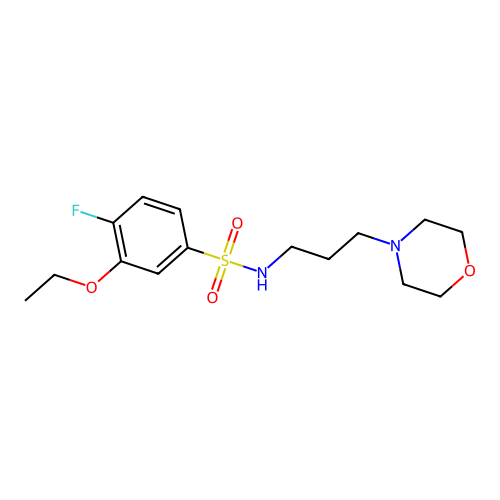 3-ethoxy-4-fluoro-N-(3-morpholin-4-ylpropyl)benzenesulfonamide structure