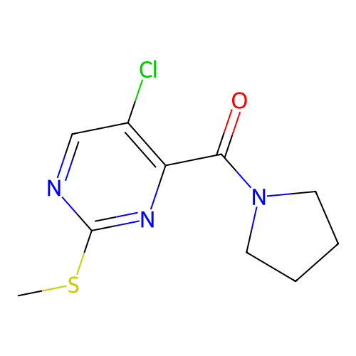 5-Chloro-2-(methylsulfanyl)-4-(pyrrolidine-1-carbonyl)pyrimidine structure