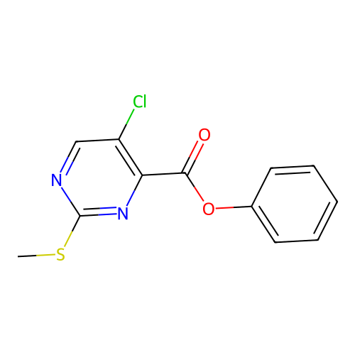 Phenyl 5-chloro-2-methylsulfanylpyrimidine-4-carboxylate structure