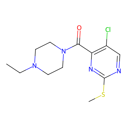 (5-Chloro-2-(methylthio)pyrimidin-4-yl)(4-ethylpiperazin-1-yl)methanone structure