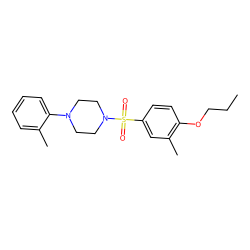 1-((3-Methyl-4-propoxyphenyl)sulfonyl)-4-(o-tolyl)piperazine structure