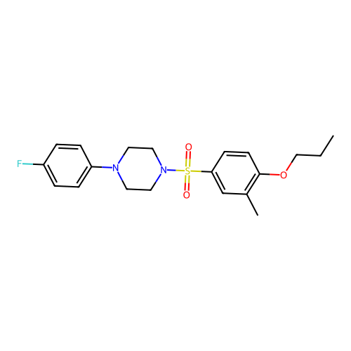 1-(4-Fluorophenyl)-4-(3-methyl-4-propoxybenzenesulfonyl)piperazine structure