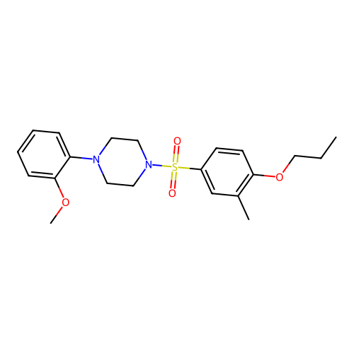 1-(2-Methoxyphenyl)-4-((3-methyl-4-propoxyphenyl)sulfonyl)piperazine structure
