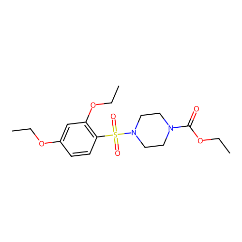 Ethyl 4-((2,4-diethoxyphenyl)sulfonyl)piperazine-1-carboxylate structure