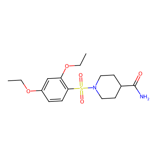 1-((2,4-Diethoxyphenyl)sulfonyl)piperidine-4-carboxamide structure