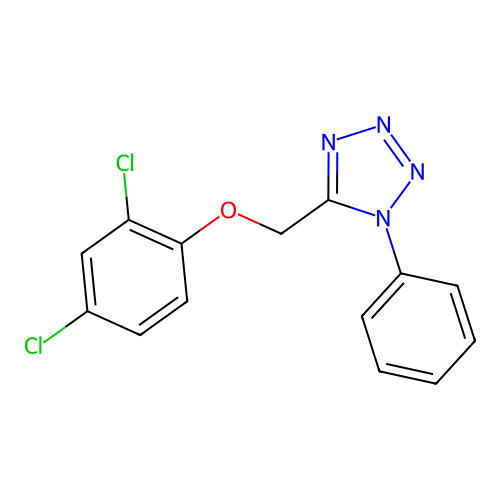 5-[(2,4-dichlorophenoxy)methyl]-1-phenyl-1H-tetrazole structure