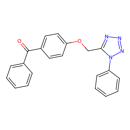 phenyl{4-[(1-phenyl-1H-tetrazol-5-yl)methoxy]phenyl}methanone structure