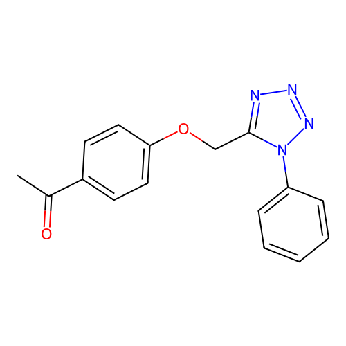 1-{4-[(1-phenyl-1H-tetrazol-5-yl)methoxy]phenyl}ethanone structure