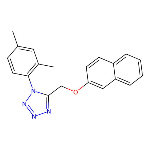 1-(2,4-dimethylphenyl)-5-[(naphthalen-2-yloxy)methyl]-1H-tetrazole structure