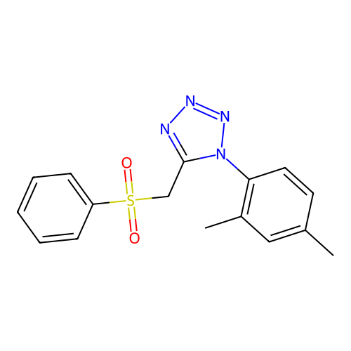 1-(2,4-dimethylphenyl)-5-[(phenylsulfonyl)methyl]-1H-tetrazole structure