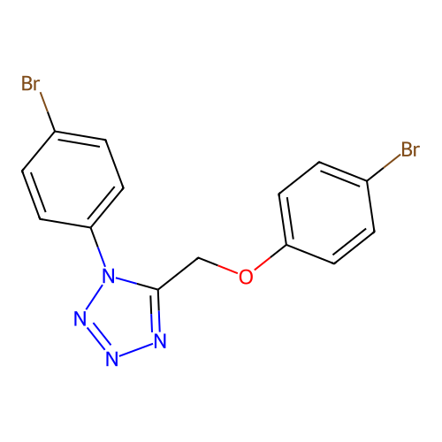 5-[(4-bromophenoxy)methyl]-1-(4-bromophenyl)-1H-tetrazole structure