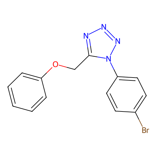 1-(4-bromophenyl)-5-(phenoxymethyl)-1H-tetrazole structure